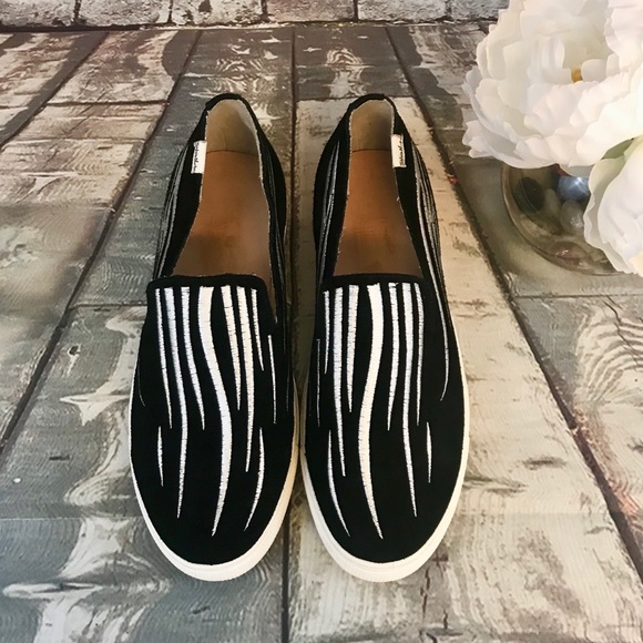 Sylvia Noster Shoes - Sylvia Noster Zebra Slip on Sneakers